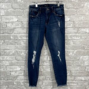 STS Blue Dark Wash Distressed Emma Crop Jeans